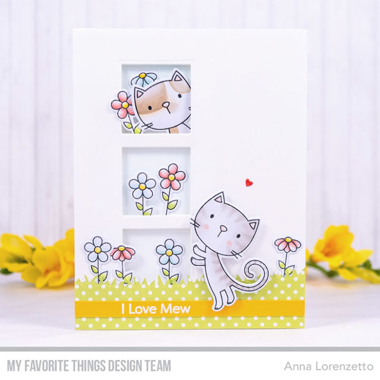 AL handmade - My Favorite Things DT - Purr-fect stamp set and Square Trio Shaker Window Die-namics