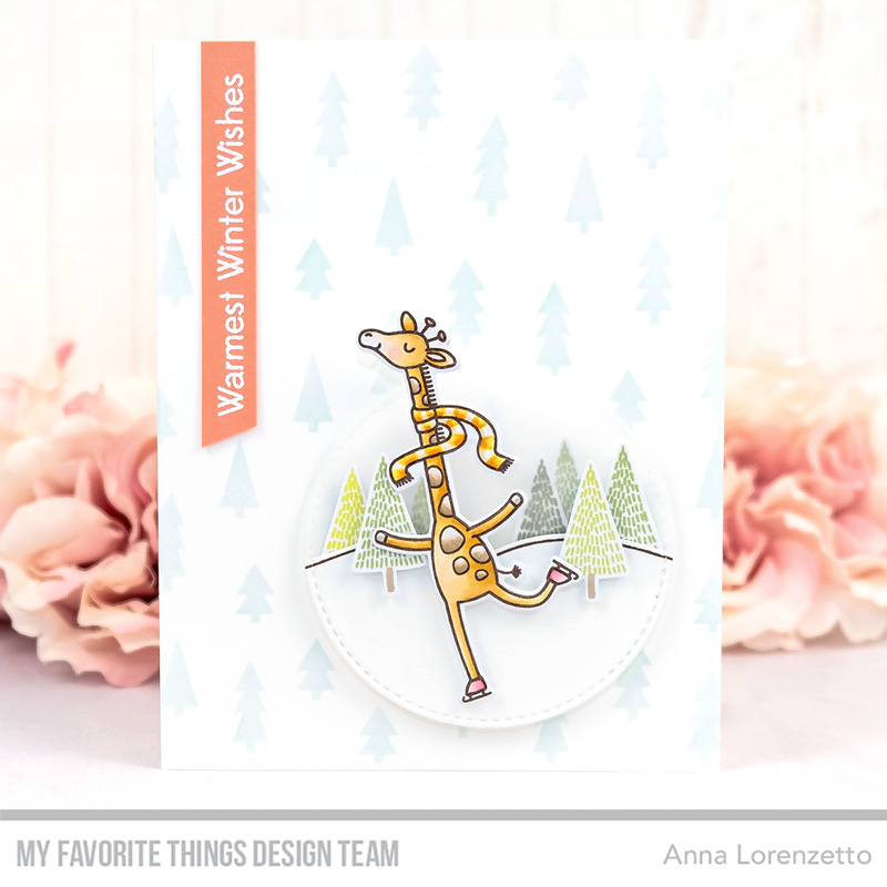 AL handmade - My Favorite Things DT - Giraffes on Ice stamp set and Die-namics