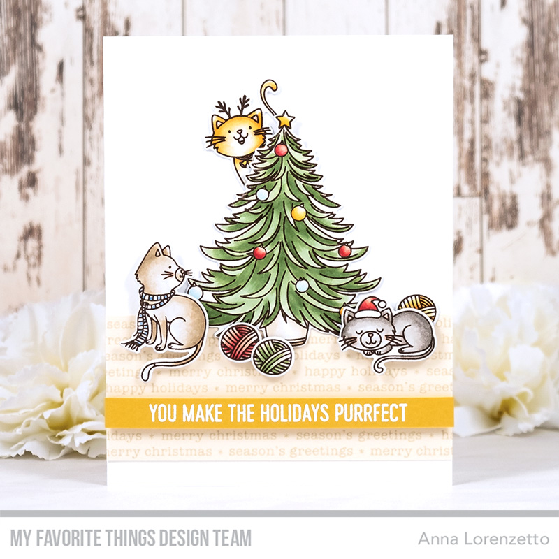 AL handmade - My Favorite Things - Meowy Christmas stamp set and Die-namics